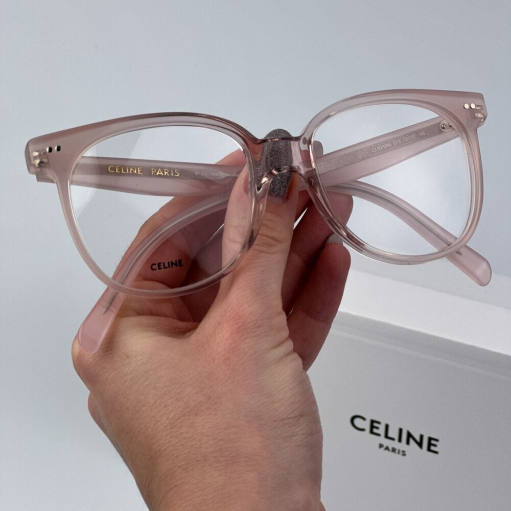 Celine CL5010IN 072 THIN 2 DOTS BRAND NEW Eyeglasses Rose Pink Unisex Geometric